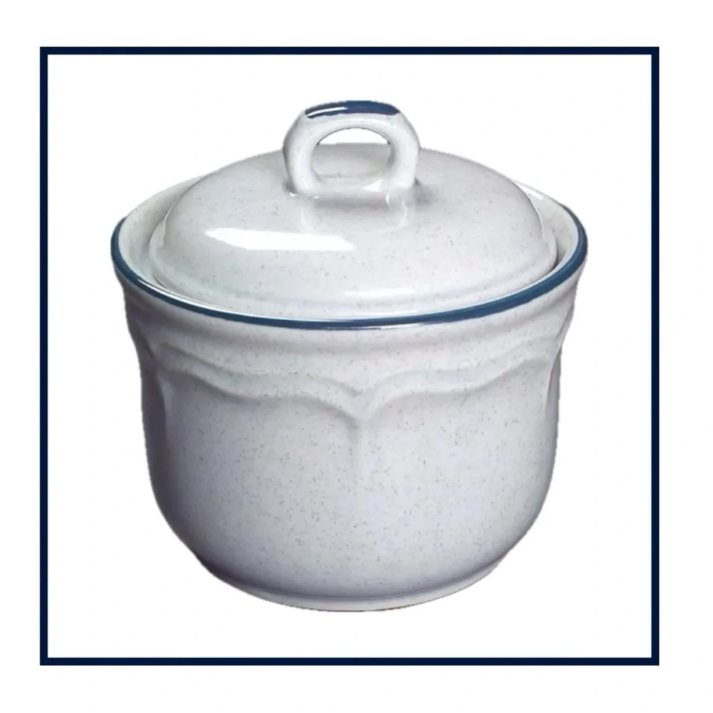 Vintage Stoneware Sugar Bowl with Lid Made in Japan for INTERNATIONAL